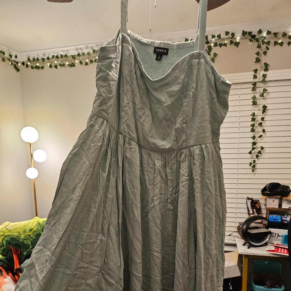 Torrid Sage Green Midi Dress